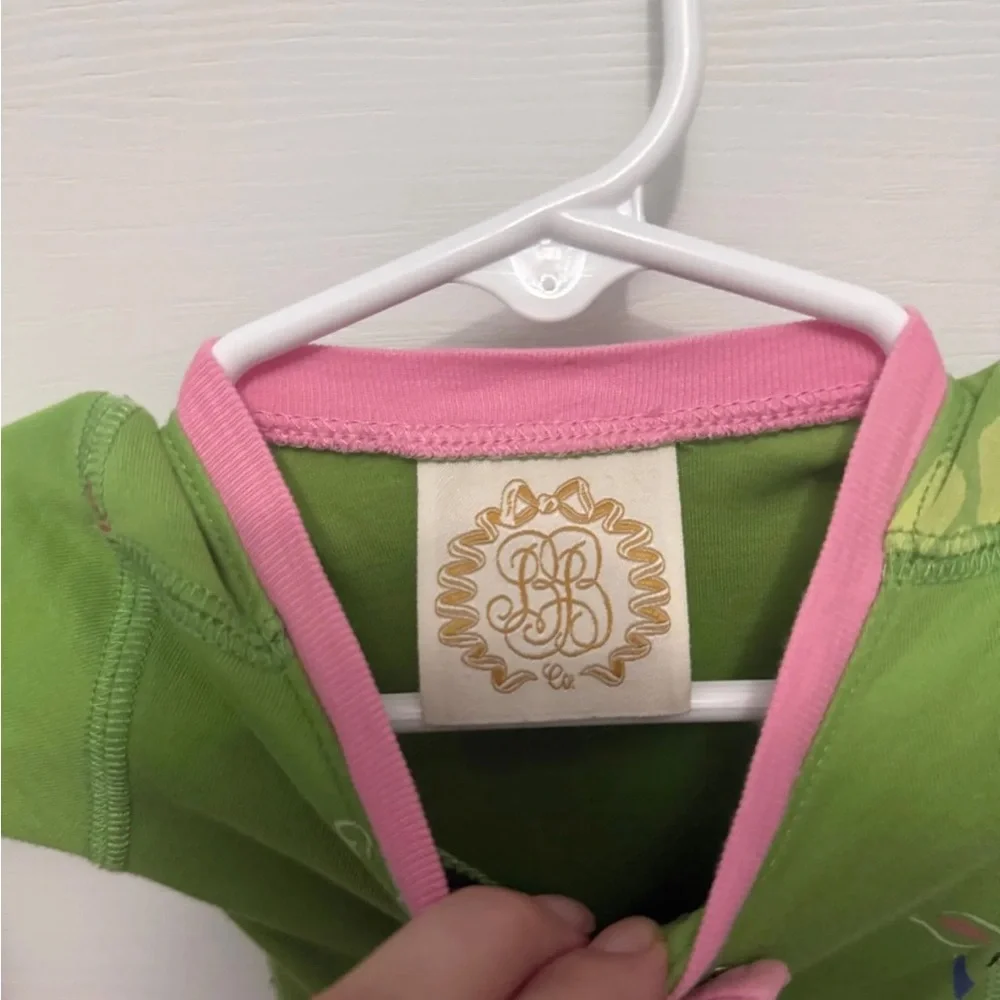 Beaufort Bonnet Company Giraffe Pink Green Sleeper Footsie Girl 6-12 Months